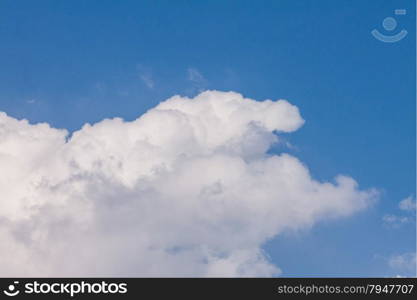 Vivid blue sky with scatter cloud