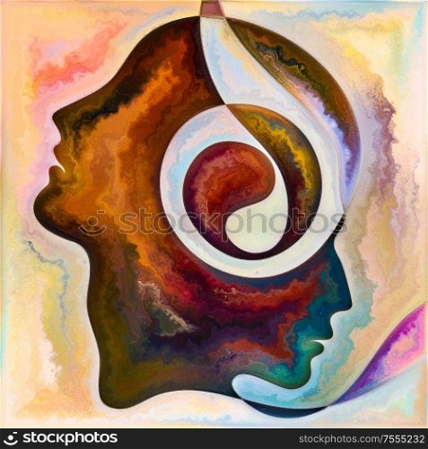 Vivid Minds. Colors In Us series. Design made of human silhouettes, art textures and colors interplay to serve as background for projects on life, drama, poetry and perception