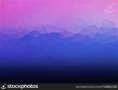 Vivid vibrant pink blue colour tone soft smooth gradient with hexagon mosaic background for design work