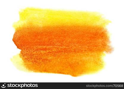 Vivid yellow orange watercolor stain - space for your own text