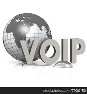 VOIP, globe and mouse