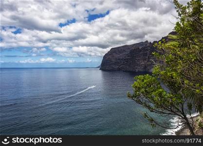 Volcanic rocks of Los Gigantos on the island of Tenerife (Canary Islands, Spain)