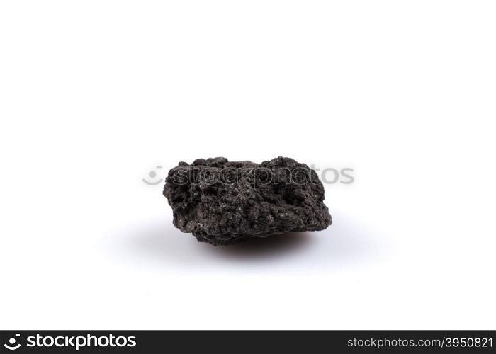 Volcanic stones on a white background - Etna, Italy