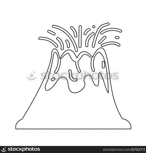 Volcano icon illustration design
