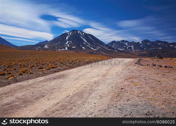 volcano Miscanti, desert Atacama, Chile