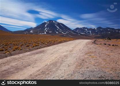 volcano Miscanti, desert Atacama, Chile
