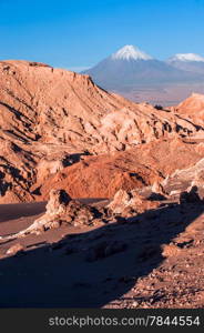 Volcanoes Volcanoes Licancabur and Juriques, Cordillera de la Sal, west of San Pedro de Atacama, Atacama desert of Chile