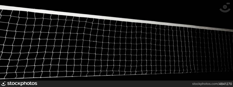 Voleyball net isolated on black