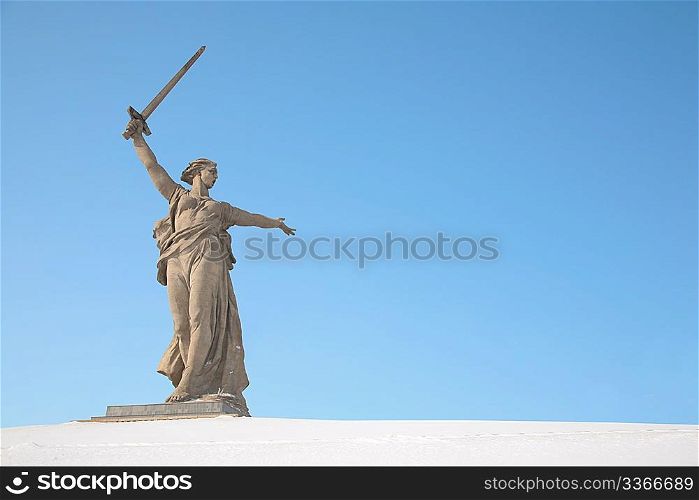 volgograd monument winter