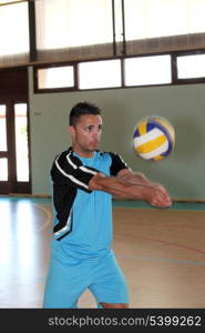 volley-ball player in action