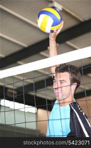 volley-ball player in action