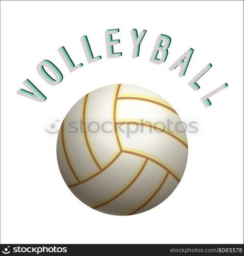 Volleyball ball icon. Volleyball ball isolated on white background vector illustration