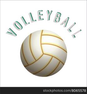 Volleyball ball icon. Volleyball ball isolated on white background vector illustration