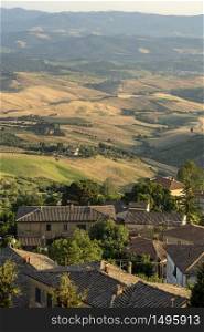 Volterra, Pisa, Tuscany, Italy: panoramic view from the medieval city
