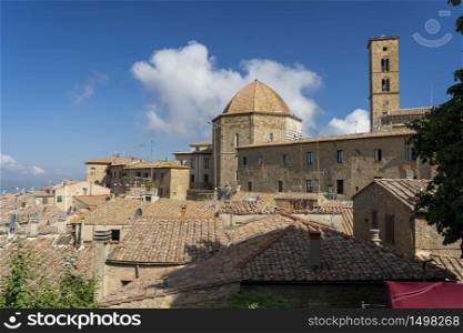 Volterra, Pisa, Tuscany, Italy: panoramic view of the medieval city at morning