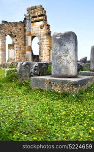 volubilis in morocco africa the old roman deteriorated monument and site