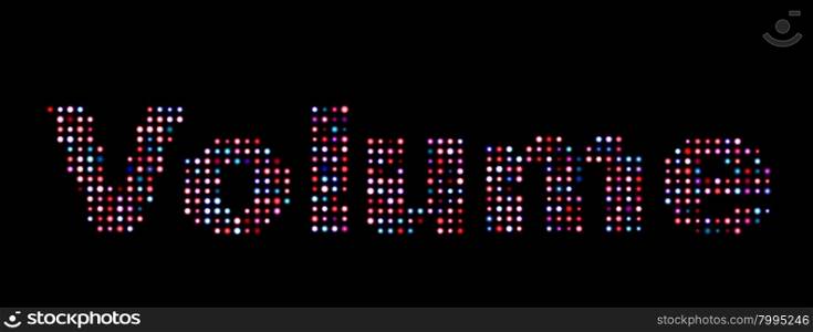 Volume colorful led text