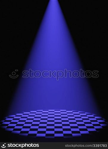 Volumetric light. Rays of light from projectors on a surface