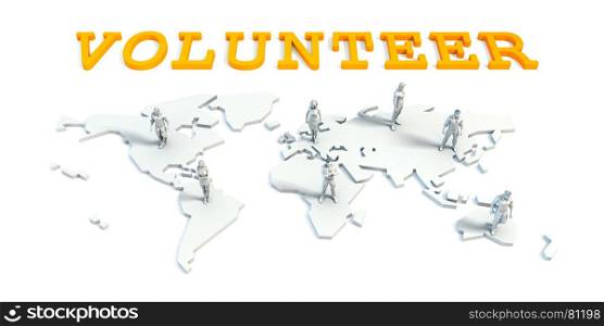 volunteer Concept with a Global Business Team. volunteer Concept with Business Team