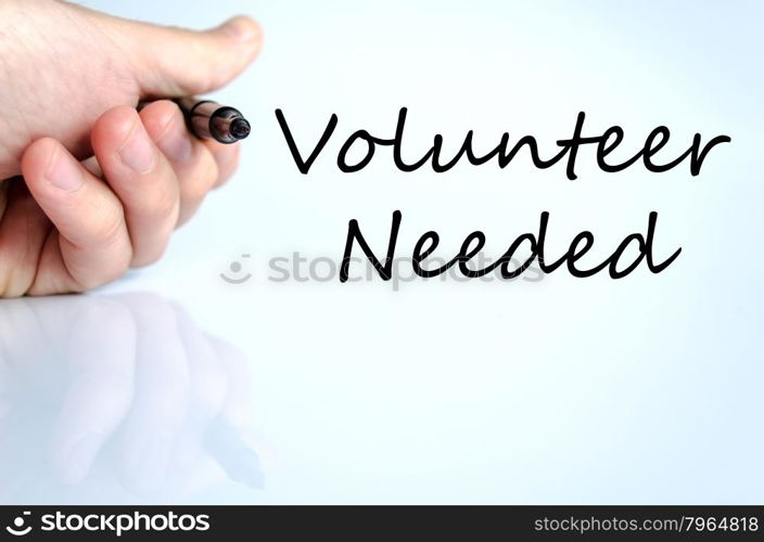 Volunteer needed text concept isolated over white background