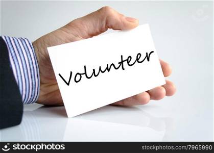 Volunteer text concept isolated over white background
