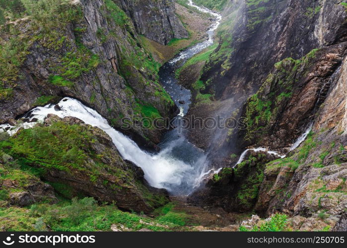 Voringsfossen Waterfall. Hordaland, Norway.