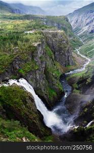 Voringsfossen waterfall. Hordaland, Norway.