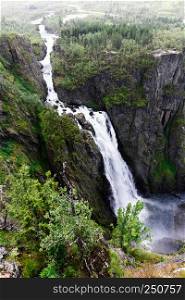 Voringsfossen Waterfall. Hordaland, Norway.