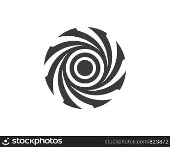 vortex logo icon wave and spiral vector template