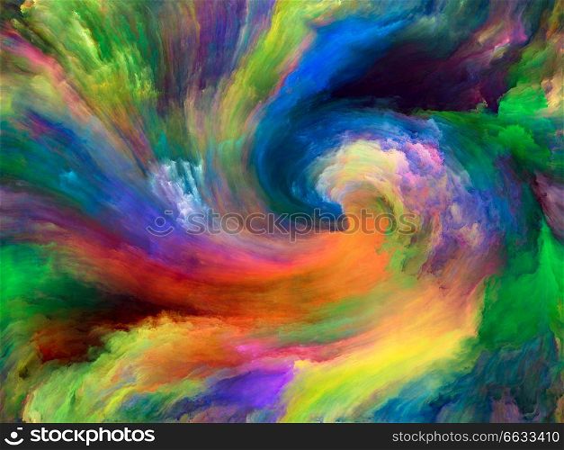 Vortex Twist and Swirl series. Backdrop of color and movement on canvas to complement your design on the subject of art, creativity and imagination