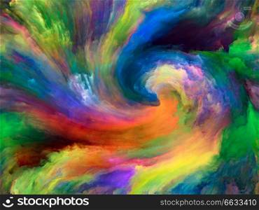 Vortex Twist and Swirl series. Backdrop of color and movement on canvas to complement your design on the subject of art, creativity and imagination