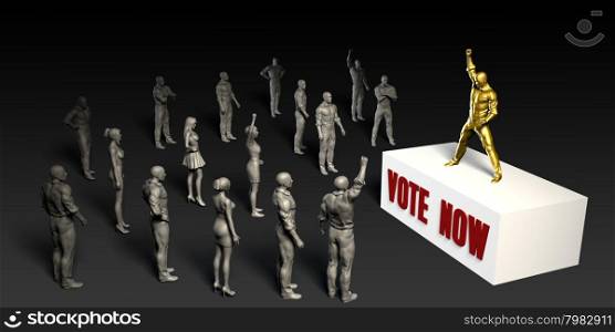 Vote Now Fight For and Championing a Cause. Vote Now
