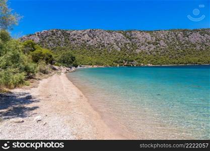 Vouliagmeni lake near Loutraki in a summer day, Greece