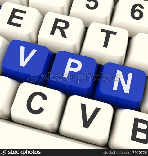 VPN Key Showing Virtual Private Network Or Remote Access&#xA;