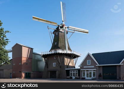 Vragender, July 11. Flour mill De Vier Winden in Vragender  township Oost Gelre 