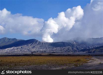 Vulcano Bromo and clouds, Java, Indonesia