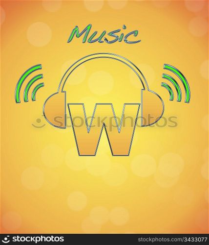 W, music logo.