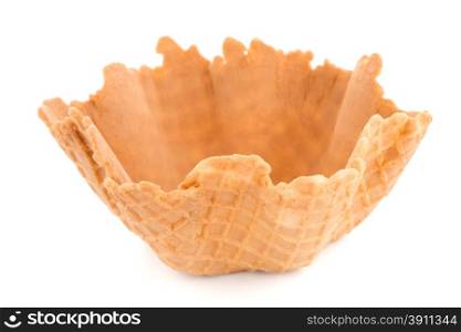 Wafer cup on white background.