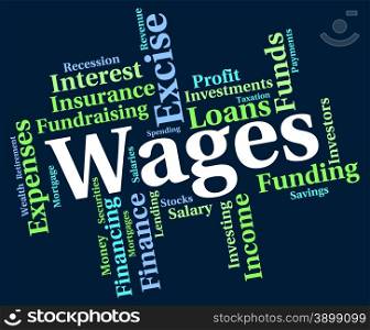 Wages Word Meaning Earns Incomes And Employed