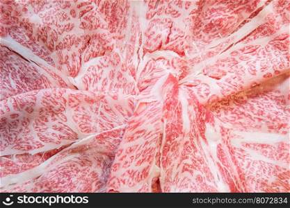 Wagyu A5 Beef meat texture for food background