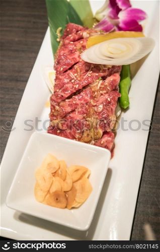 wagyu beef chuck steak Japanese meat BBQ yakiniku