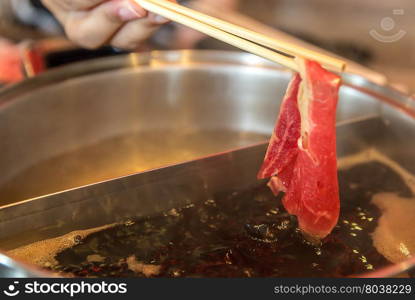 Wagyu Beef Premium for shabu and yakiniku with chopstocks