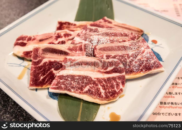 wagyu beef rib premium Japanese meat BBQ yakiniku