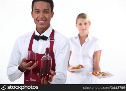Waiter and waitress