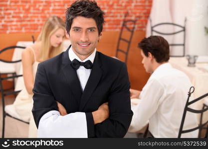 Waiter in restaurant