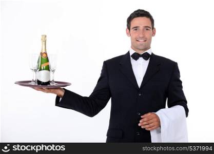 Waiter with champagne