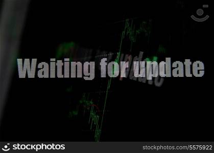 waiting for update sign on lcd display