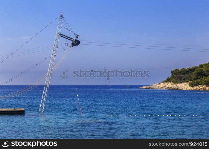 wake cable park on Stoja peninsula, Istra, Croatia