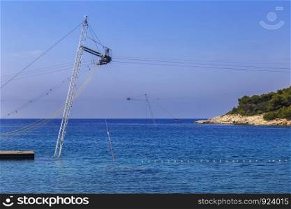 wake cable park on Stoja peninsula, Istra, Croatia