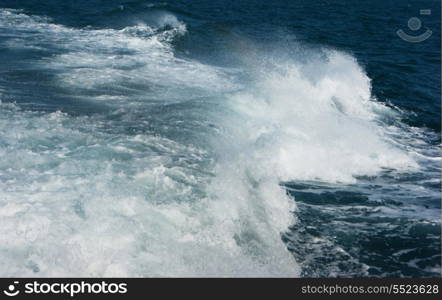 Wake of speed boat